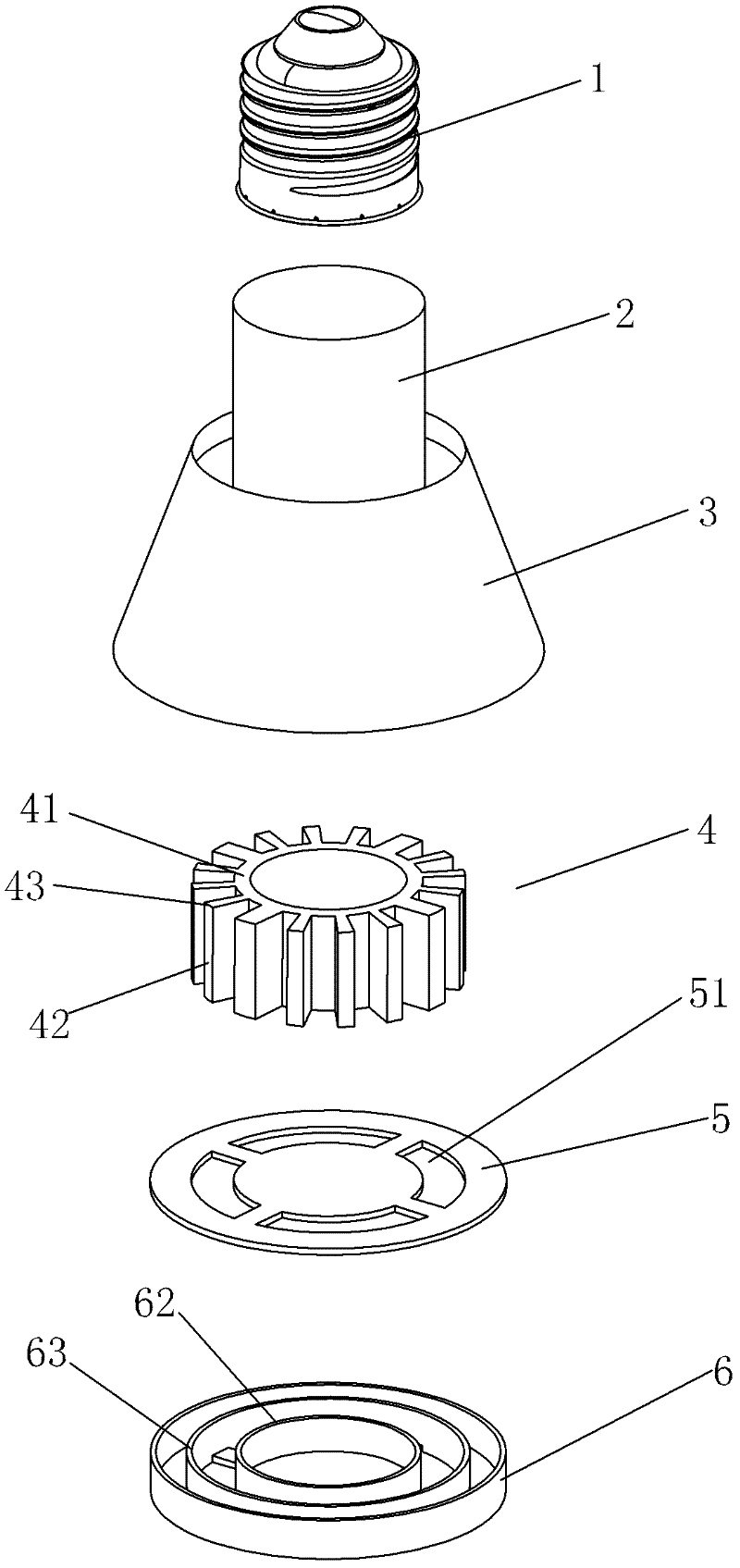 LED (Light-Emitting Diode) lamp with heat radiation structure