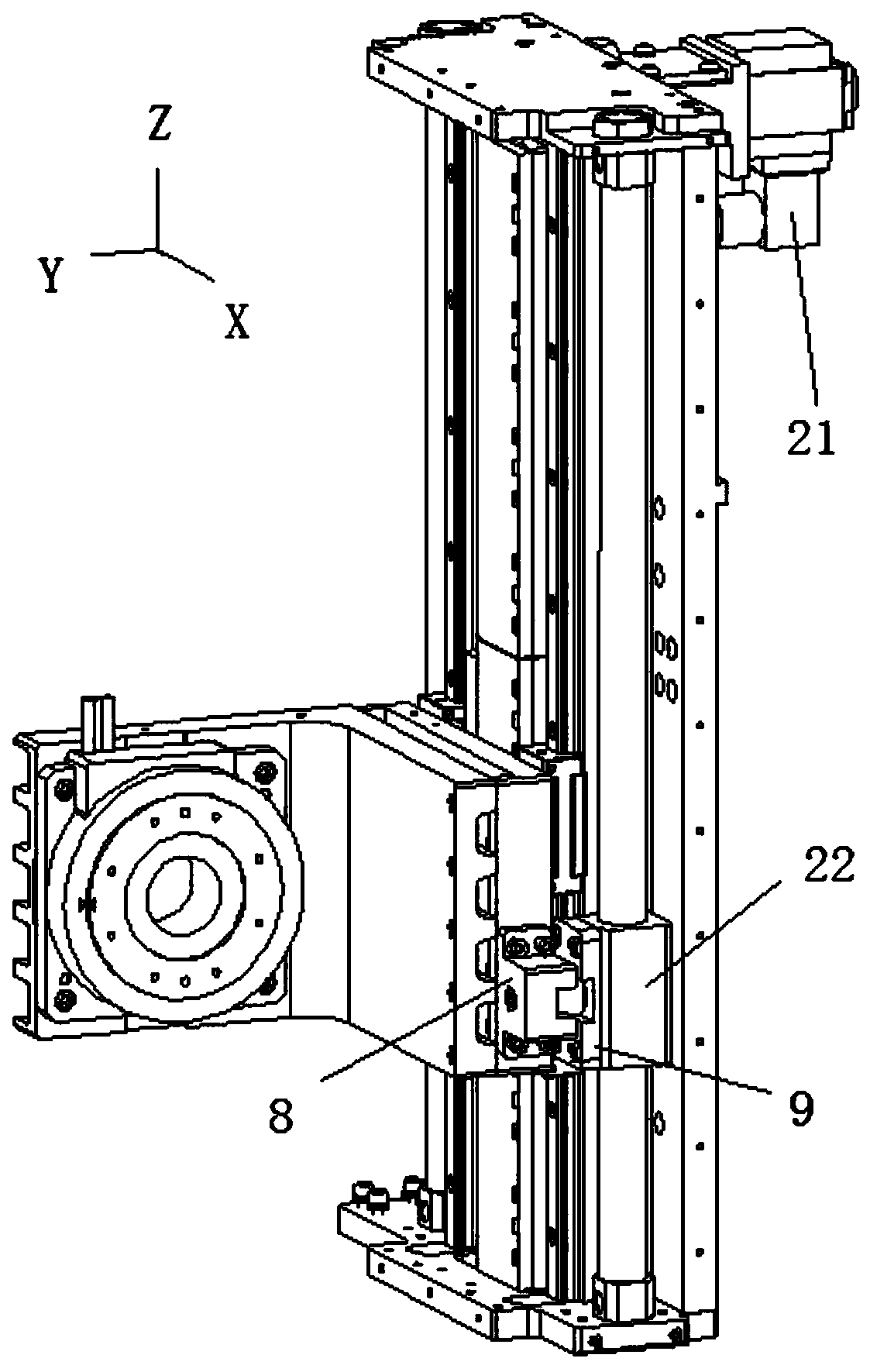 An anti-jamming z-axis balance device
