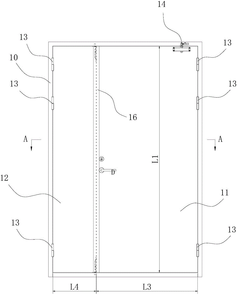 Novel steel heat-insulation and fire-proof auxiliary and main door and manufacturing method thereof