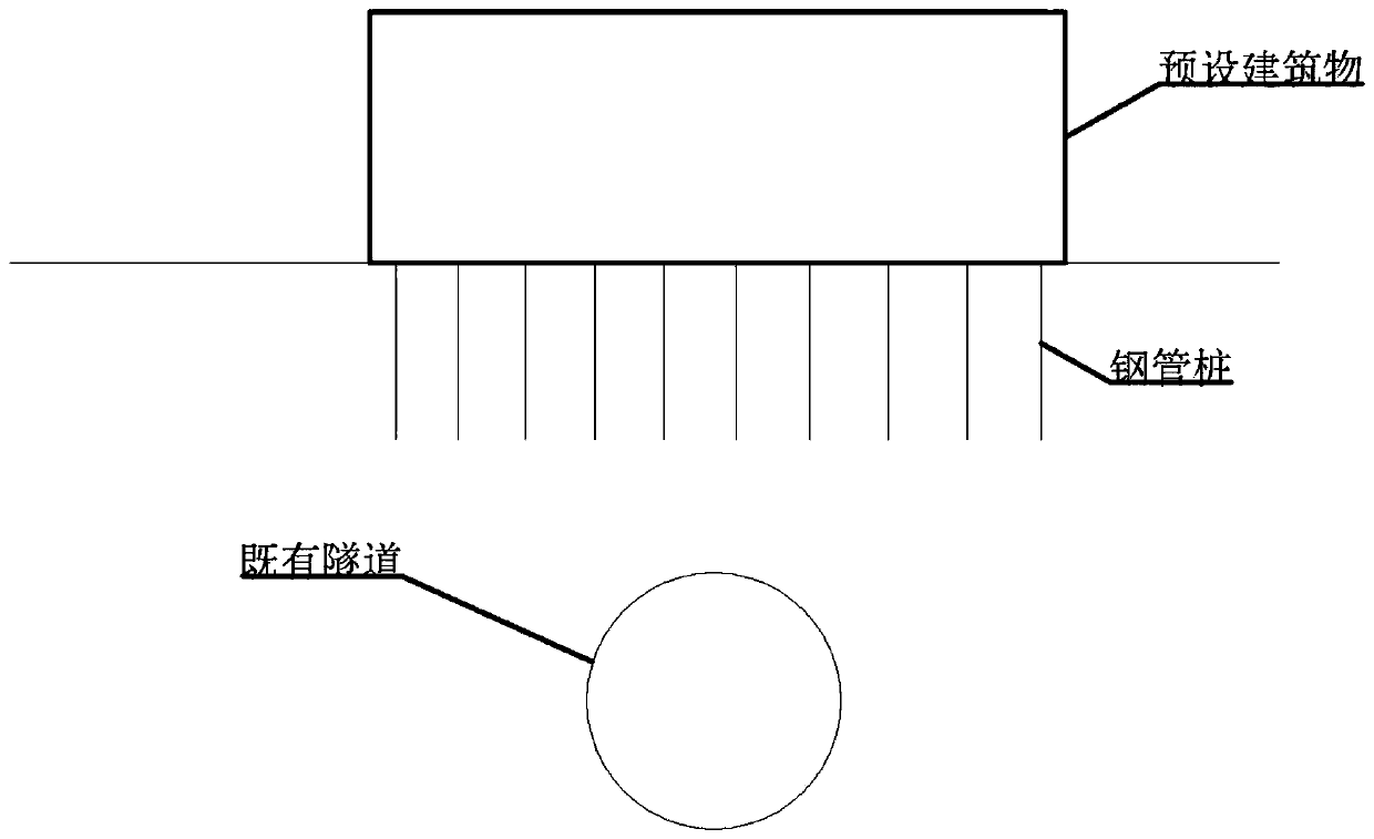 Method for preventing existing tunnel from floating in unloading earthwork process directly above tunnel