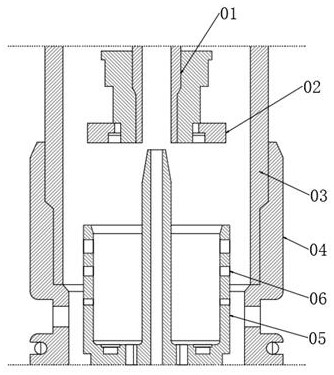 Compression hydraulic buffer structure