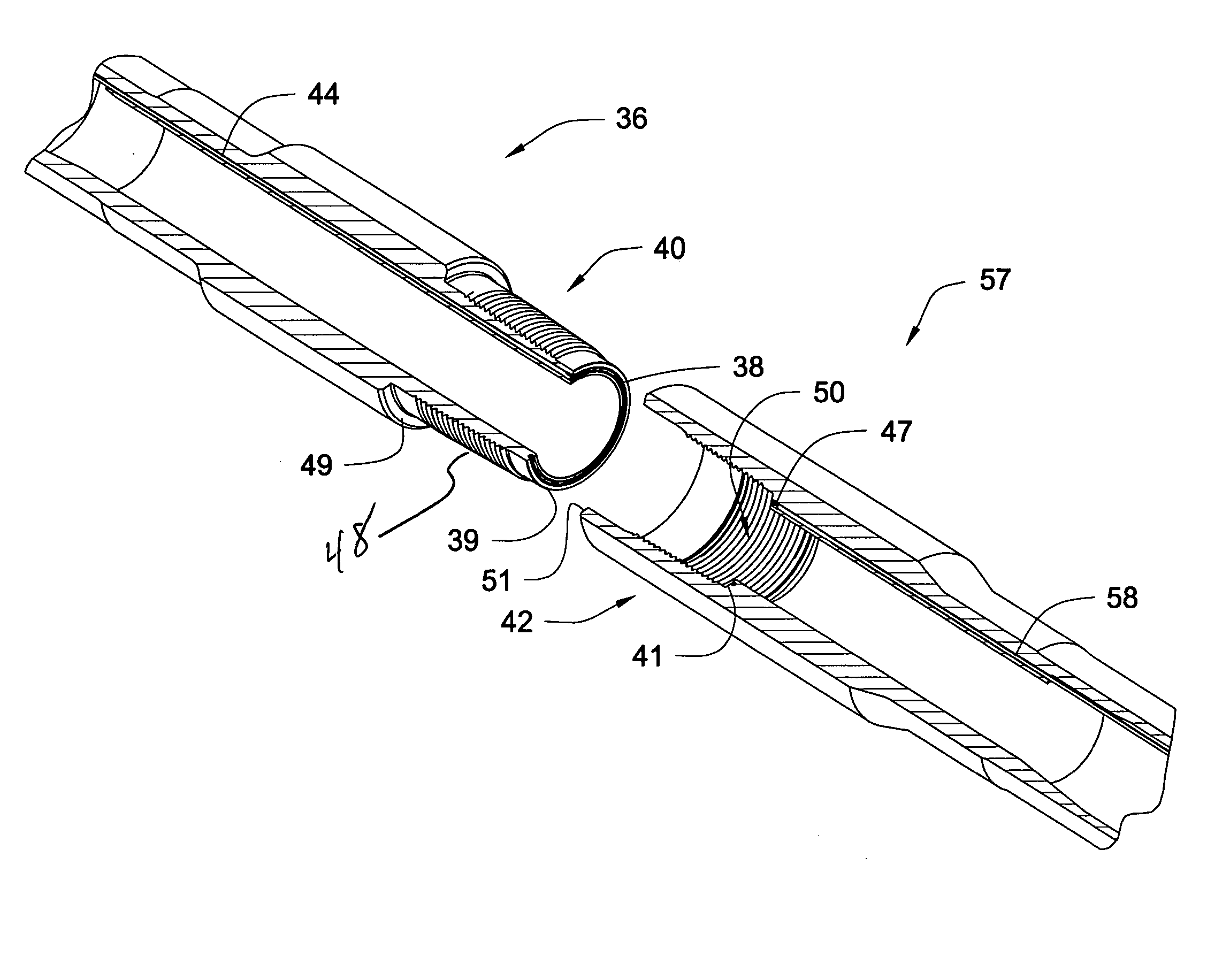 Downhole transmission system comprising a coaxial capacitor