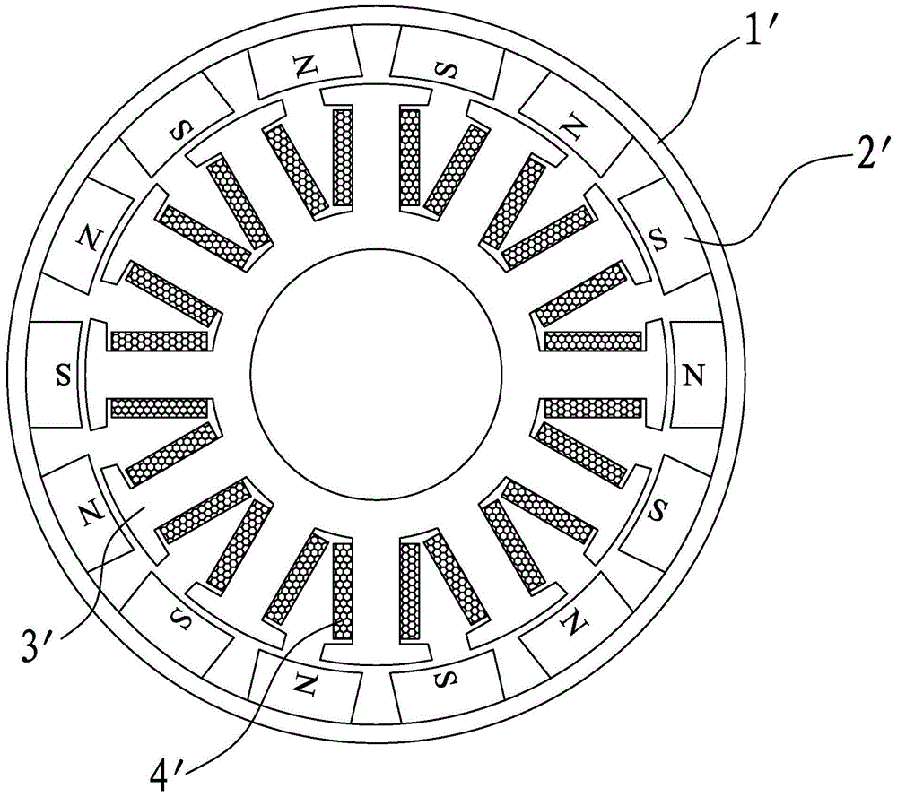 Permanent magnet motor rotor structure with high power density and motor with same