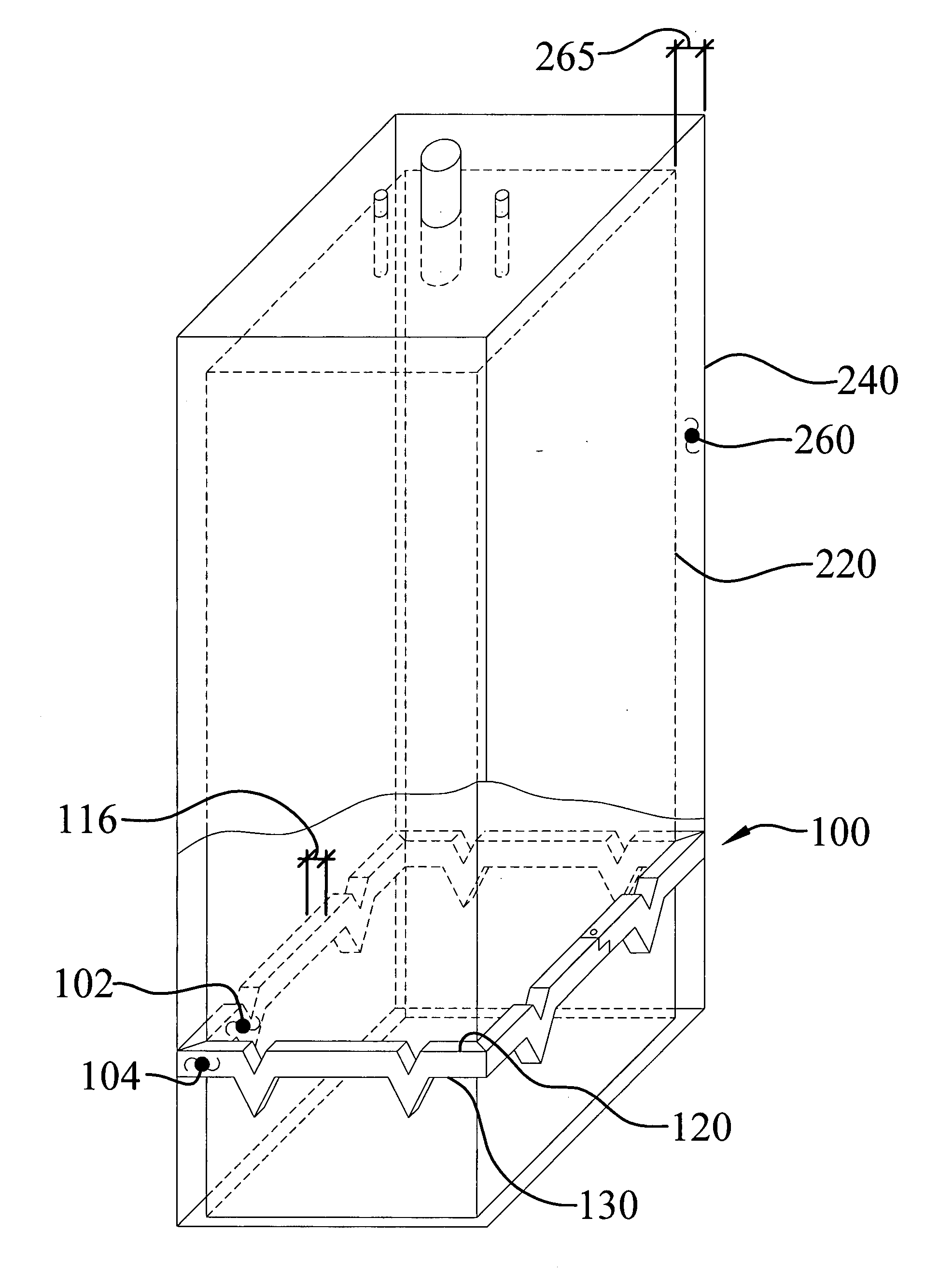 Insulated tank assembly with insulation stop and method of assembly thereof