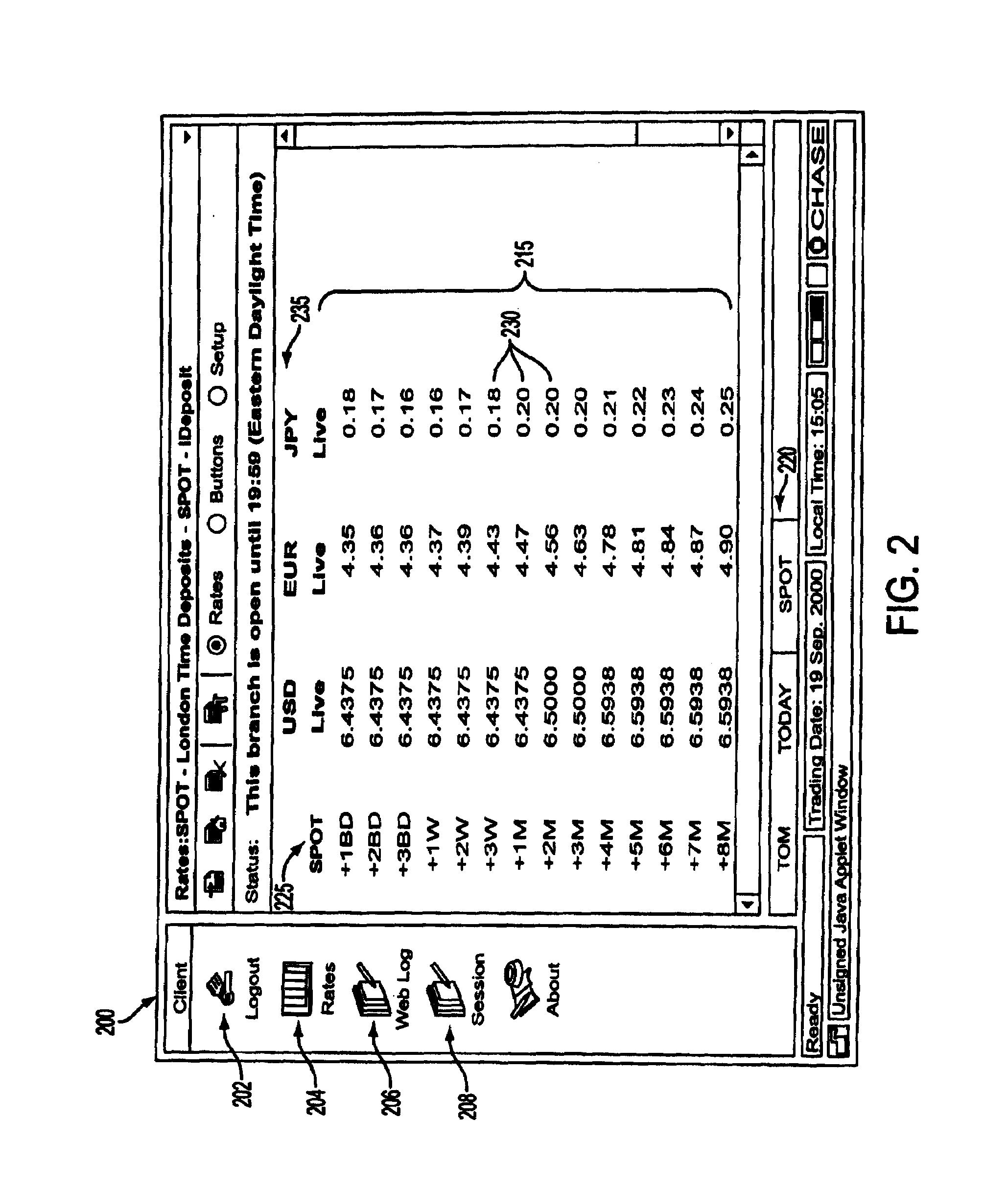 System and method for executing deposit transactions over the internet