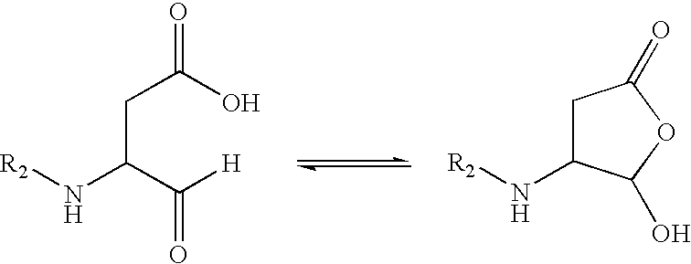 Process and intermediates for making substituted aspartic acid acetals
