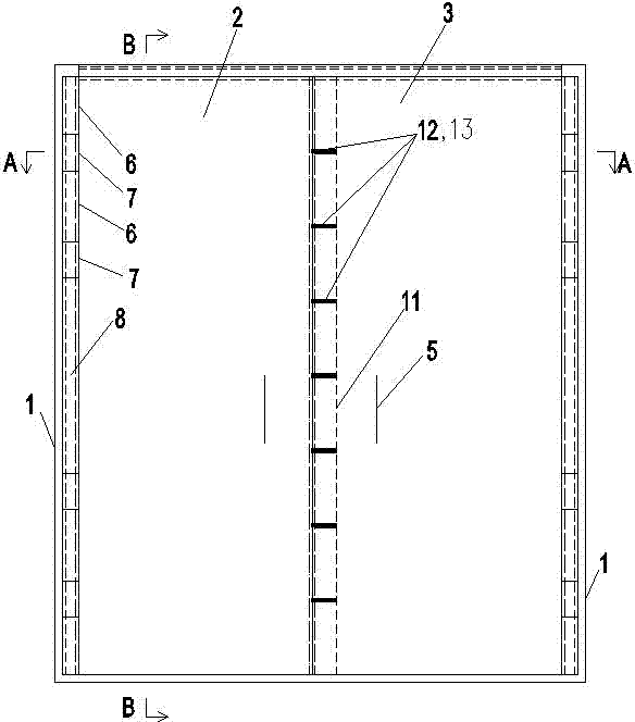Side-opening double-leaf two-way opening and closing steel fireproof door and manufacturing method thereof
