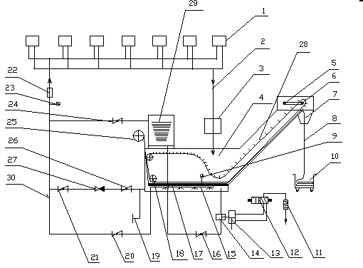 Negative pressure type grinding fluid centralized filtration chip removal device