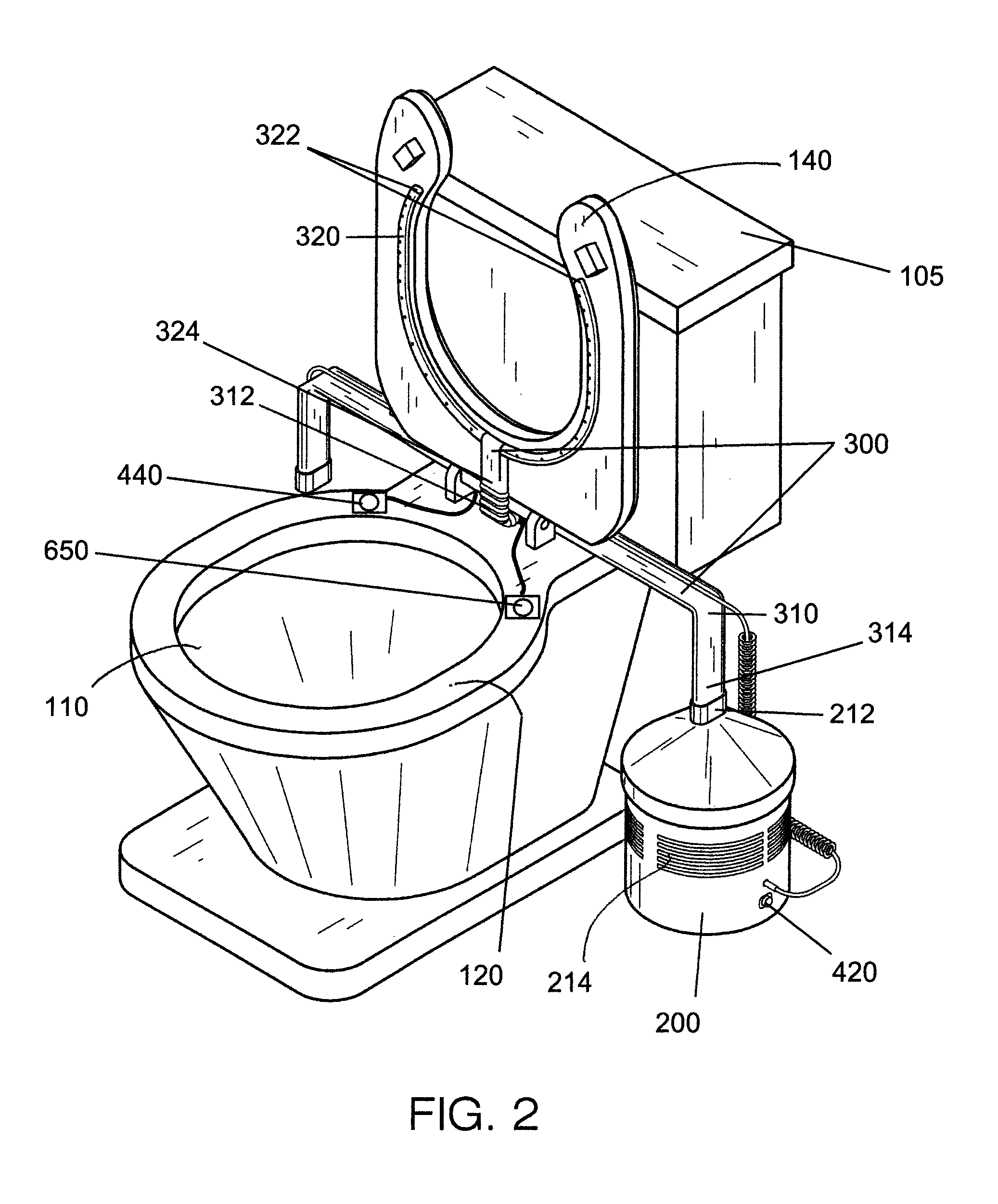 Toilet flush and odor control system