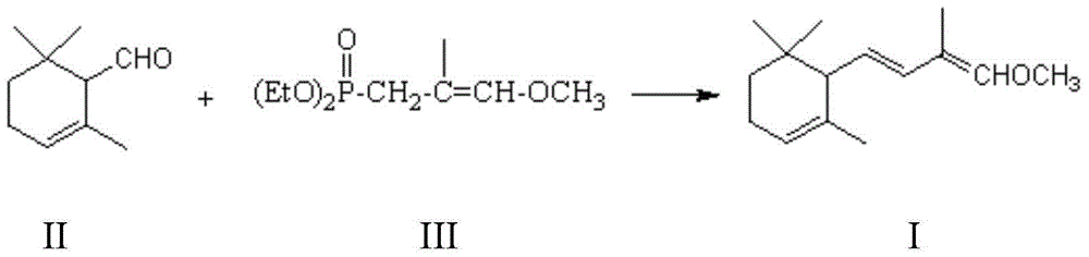 1-methoxy-2-methyl-4-(2,6,6-trimethyl-2-cyclohexene-1-yl)-1,3-butadiene and preparation method thereof