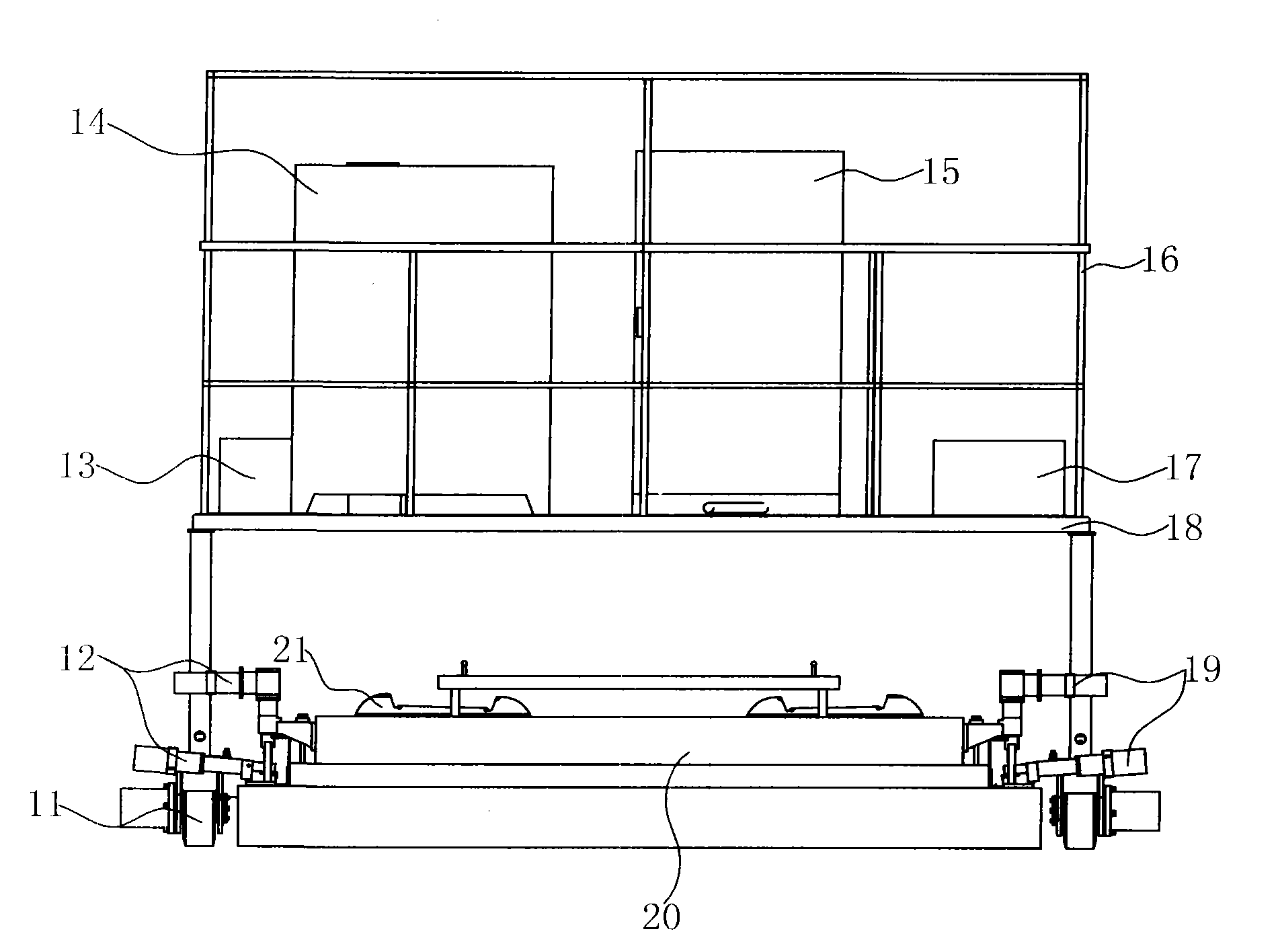 CRTS III ballastless track slab layering fine tuning vehicle