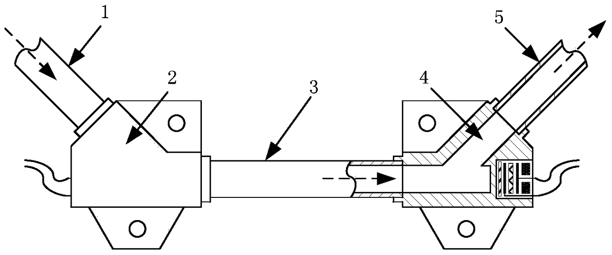 Ultrasonic transducer installation structure and ultrasonic flowmeter