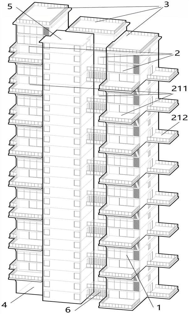 Duplex split-level garden building