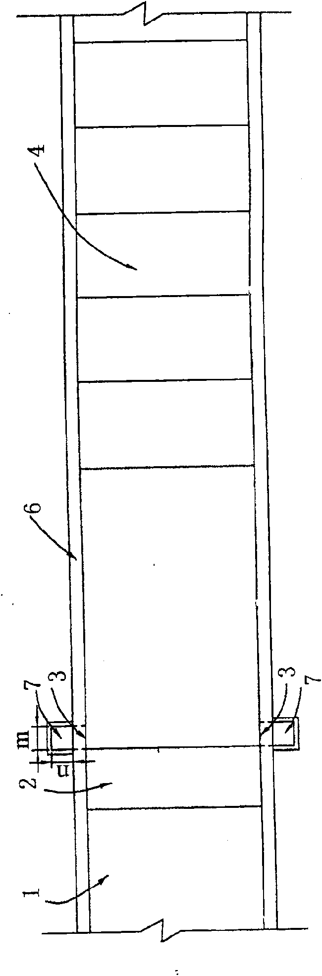 Ladder energy dissipater with doped gas device preposed
