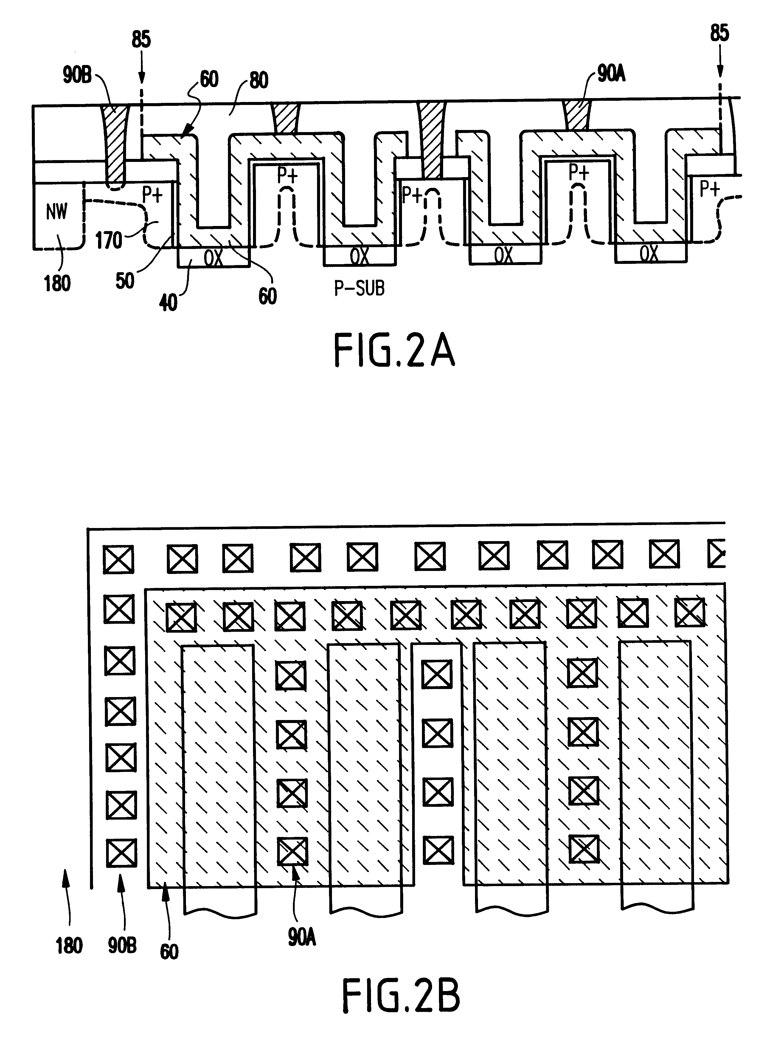 Method for increasing a very-large-scale-integrated (VLSI) capacitor size on bulk silicon and silicon-on-insulator (SOI) wafers and structure formed thereby