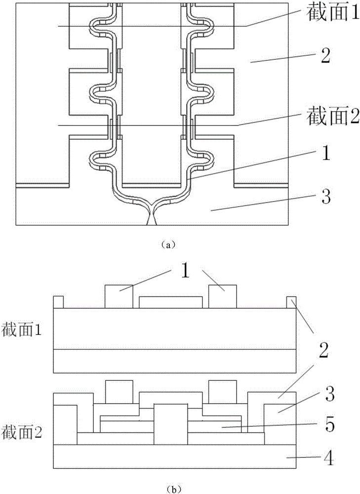 Travelling wave structure photo-detector chip and preparation method thereof