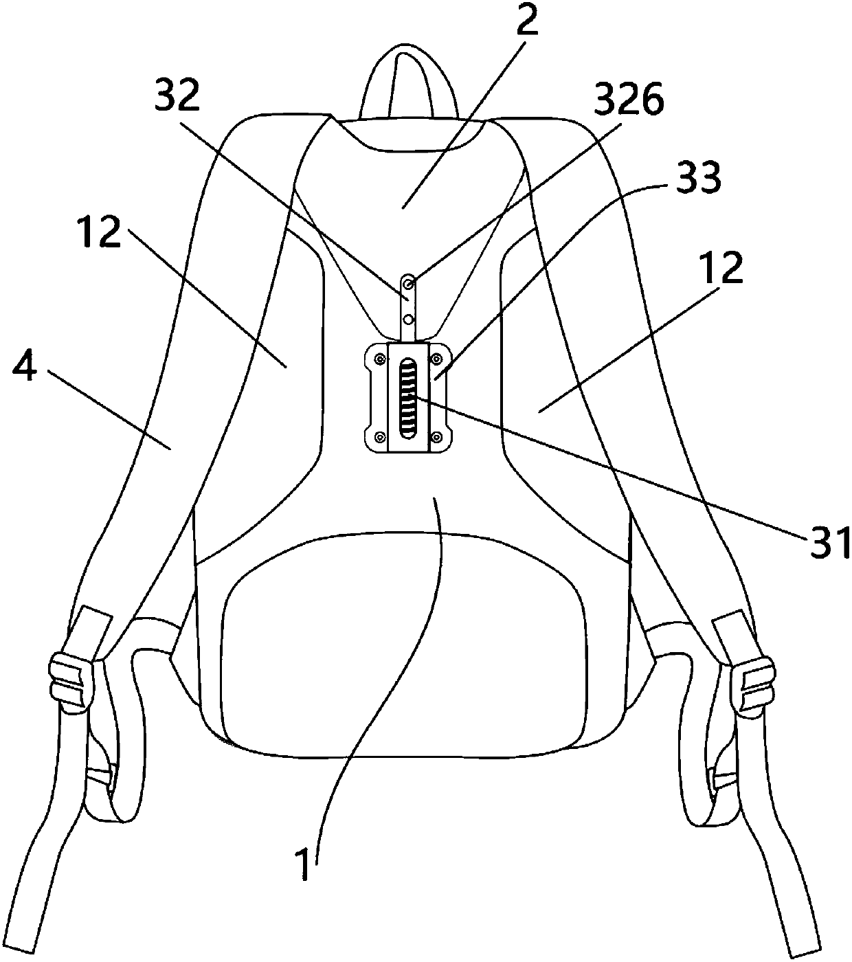 Pressure reduction backpack