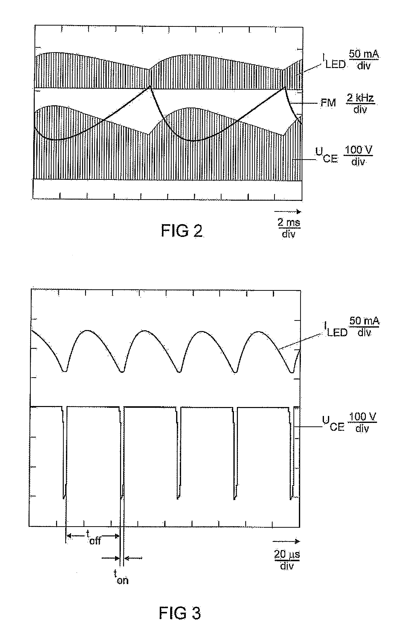 Buck converter for making power available to at least one LED