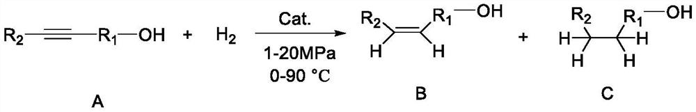 Method for preparing enol by electrocatalytic selective hydrogenation of alkynol