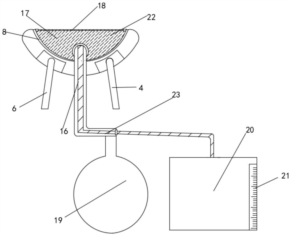 Built-in negative pressure drainage metering device for obstetric vaginal bleeding