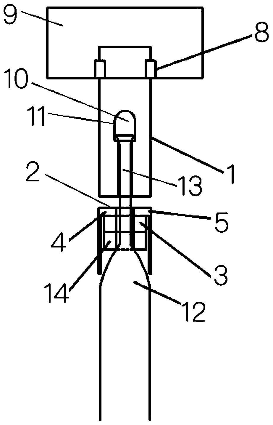Sealing device and sealing method for optical fiber preform tail handle