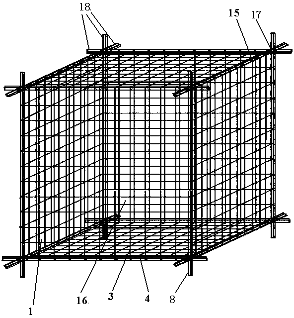 Three-forking head solid core cage body used for dam building or interception closure