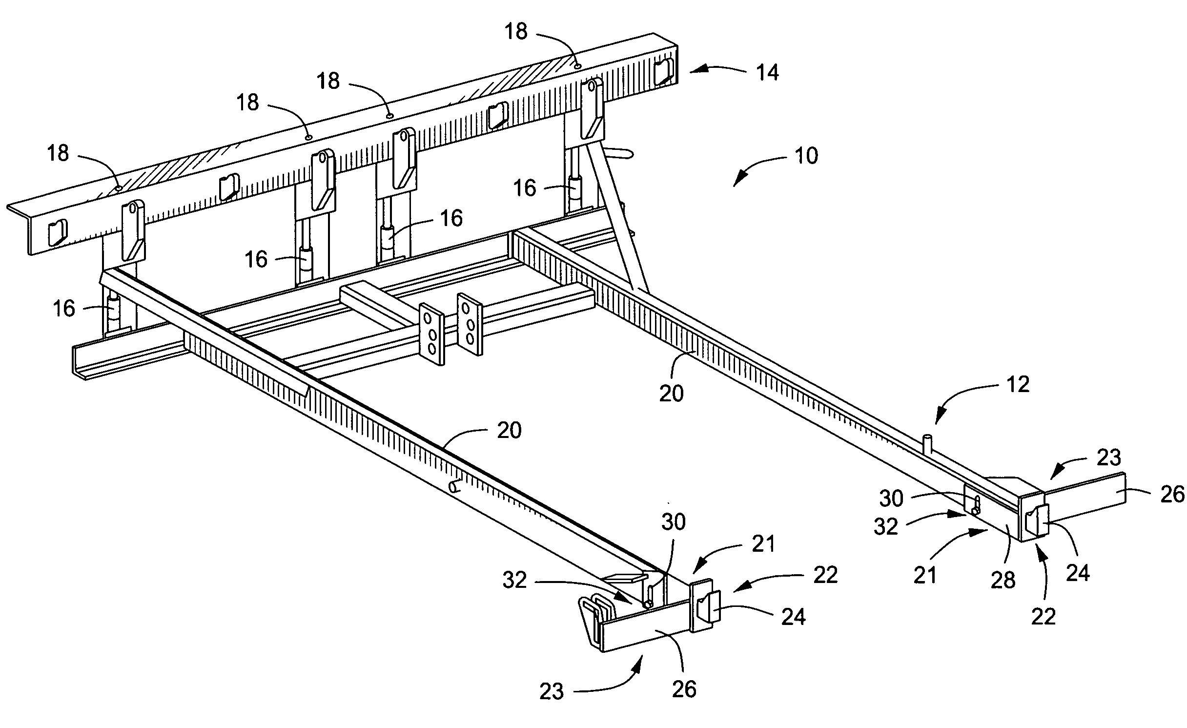 Shimless frame support method and apparatus for dock levelers