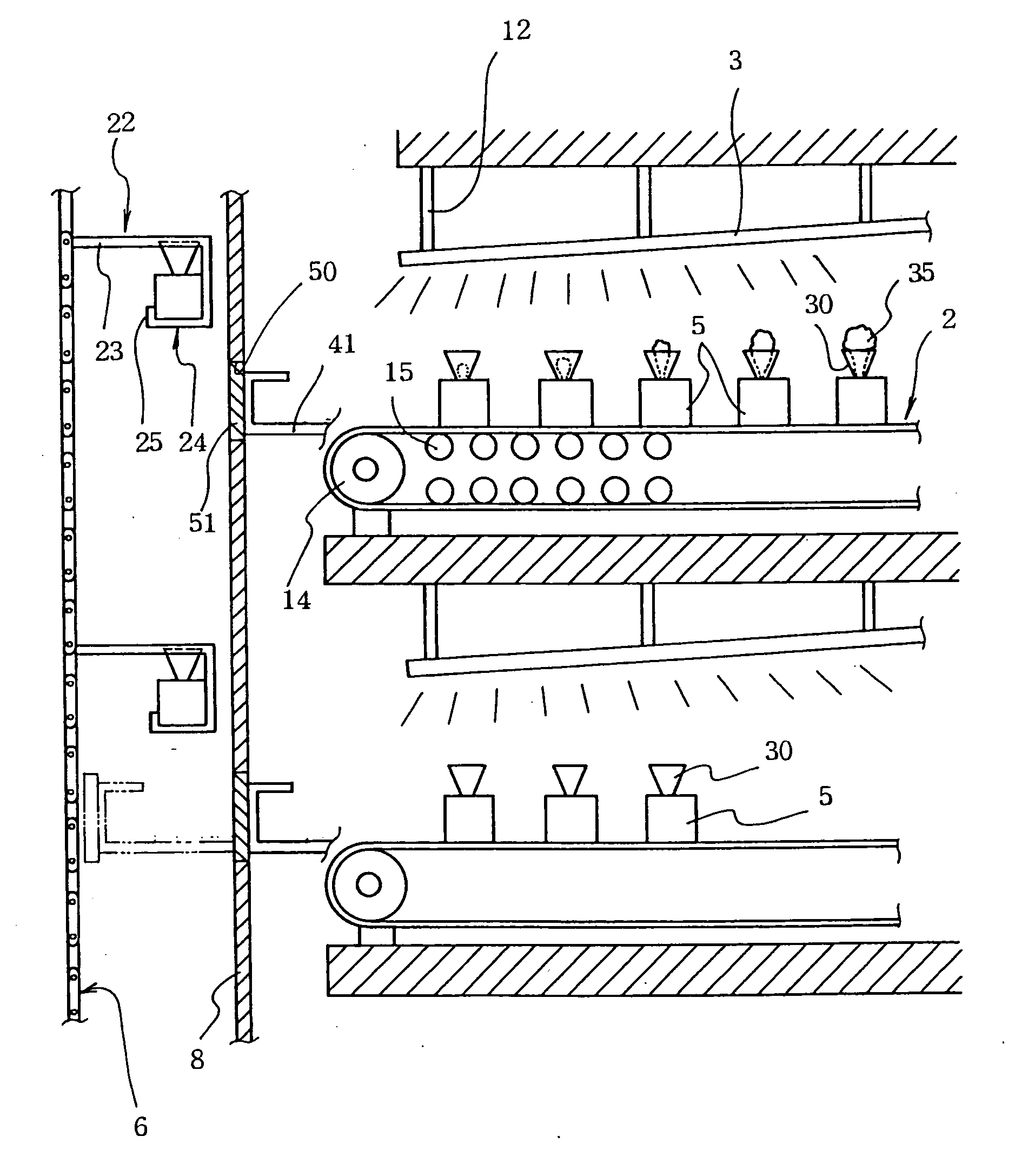 Method of producing plants, plant cultivating device, and light-emitting panel