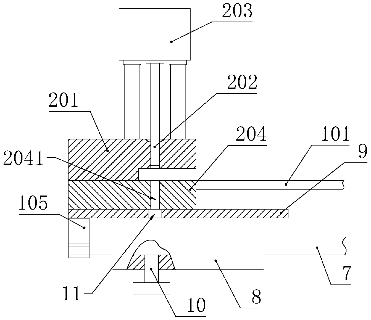 A material feed control device and control method applied to a die-cutting machine