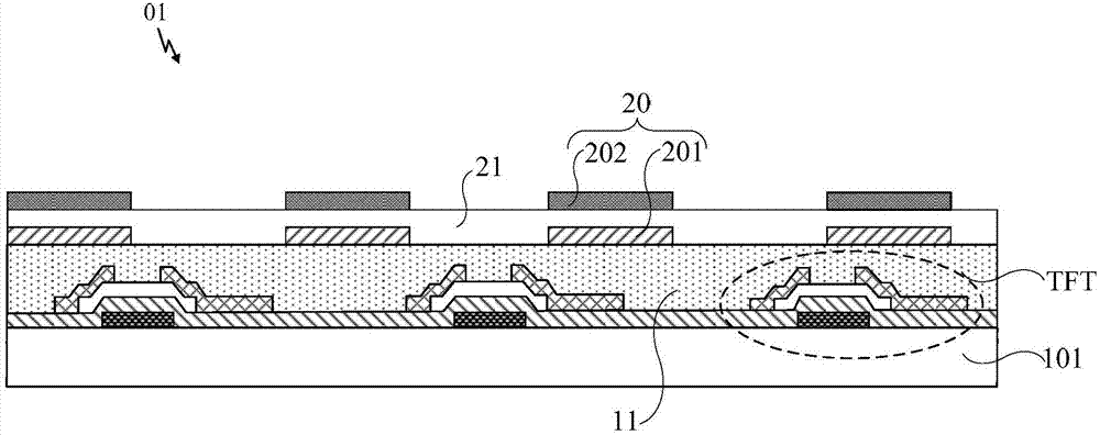 OLED (Organic Light Emitting Diode) array substrate, manufacture method thereof and touch display device