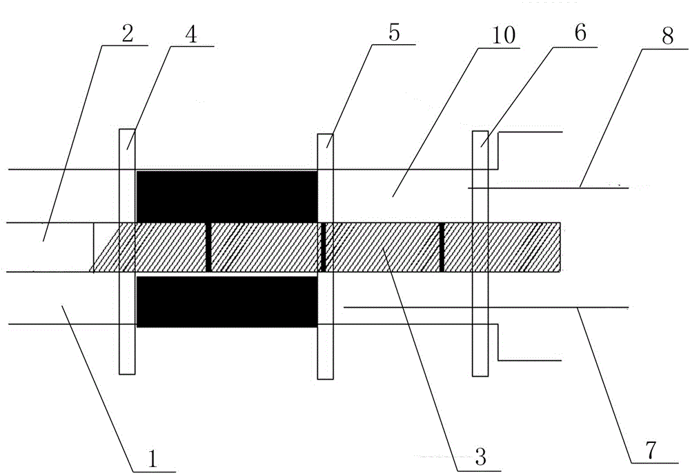 Three-blocking and two-injecting gas extraction hole sealing method