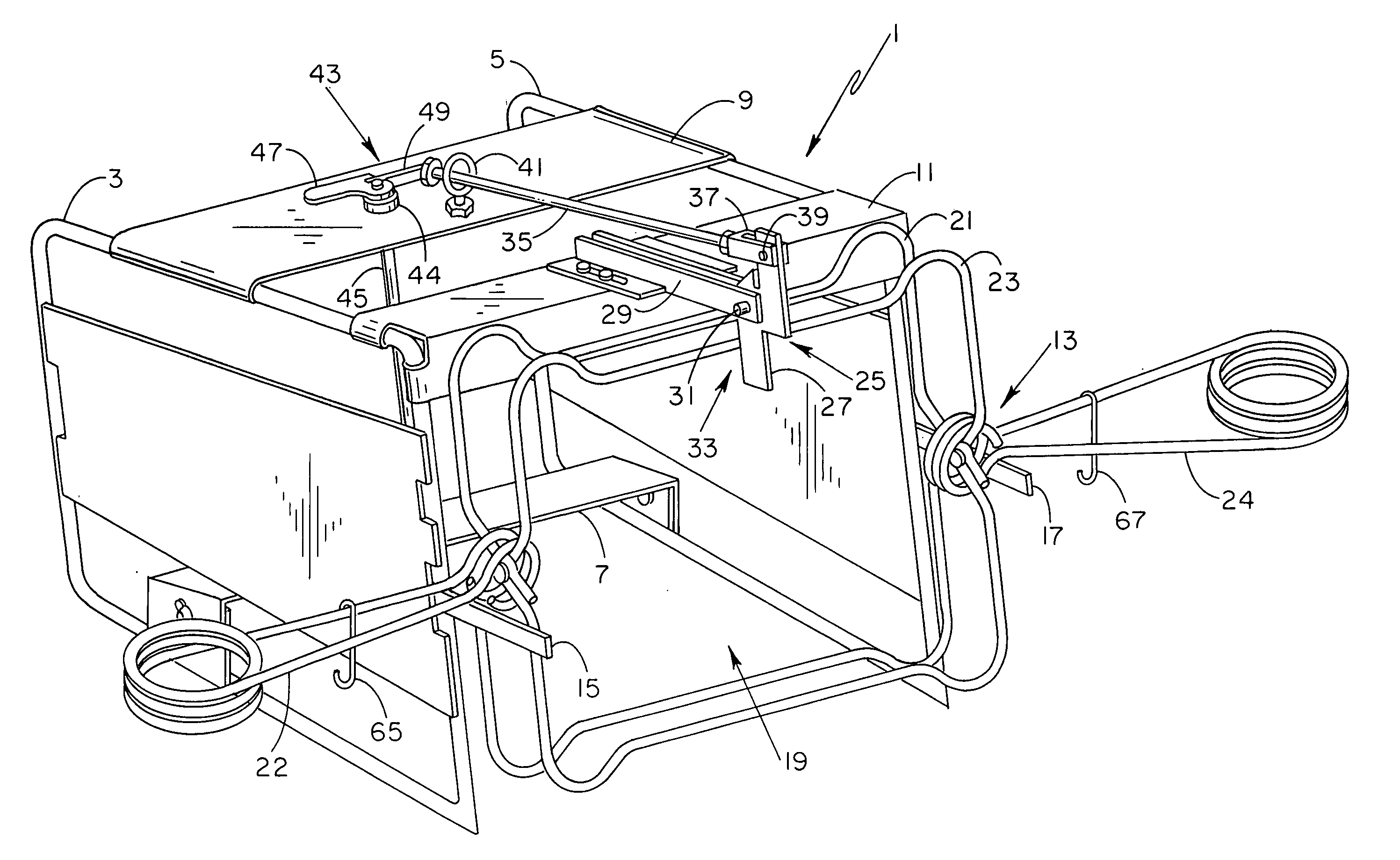 Triggering apparatus for rotating-frame animal trap