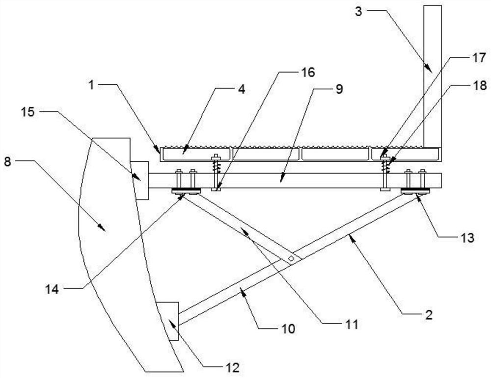 Composite material evacuation platform for subway tunnel