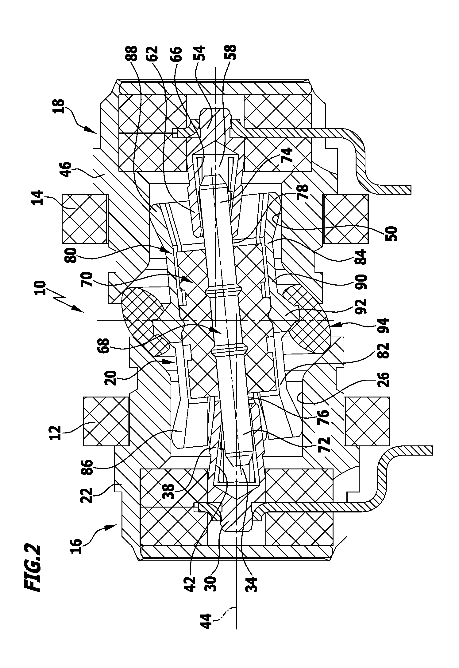 Connecting device for electrically connecting two circuit boards