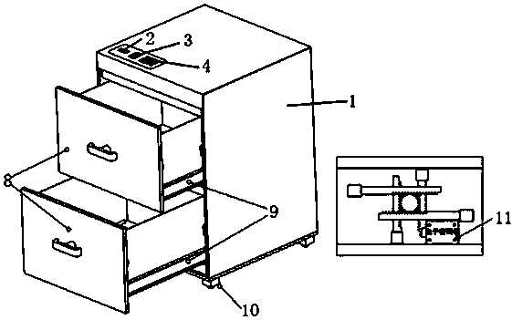 Drawer type intelligent safe case and fortification method thereof