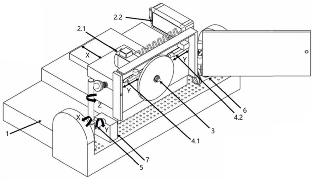 Grinding wheel sharpening device based on microwave-induced graphite particle bursting effect