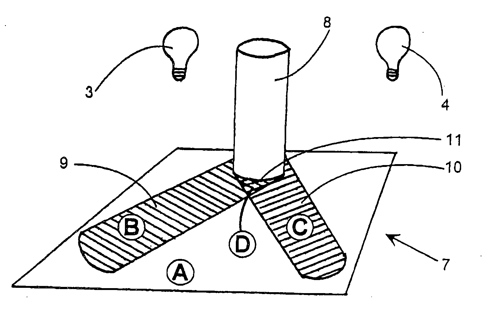 Method and device for compensating for shadows in digital images