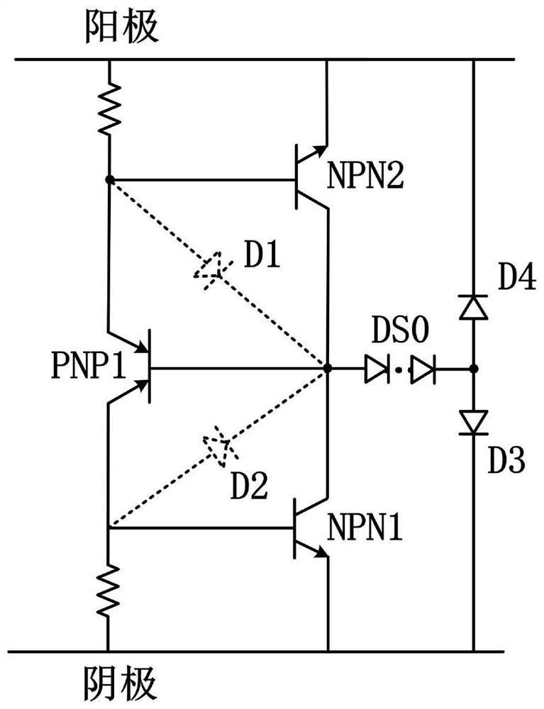 Bidirectional SCR device triggered by diode