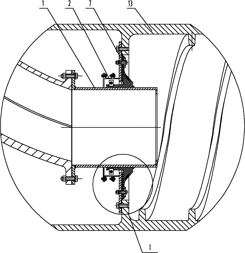 Dual sealing device for feeding of ball mill