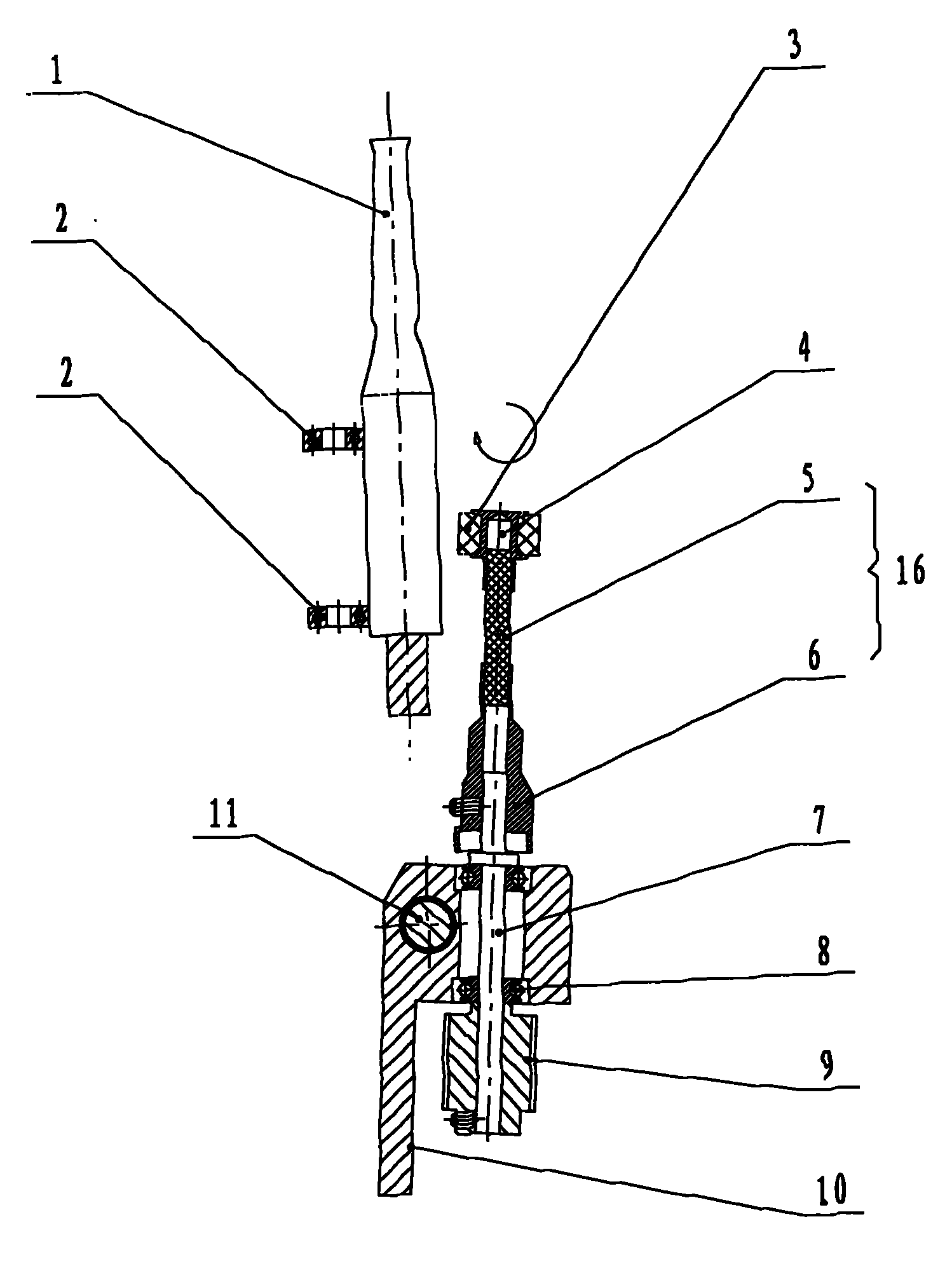Rotating device for ampoule bottles
