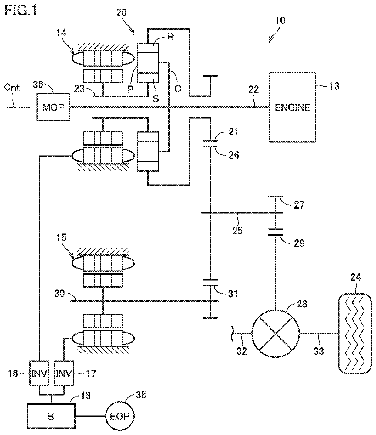 Hybrid vehicle and method of braking hybrid vehicle