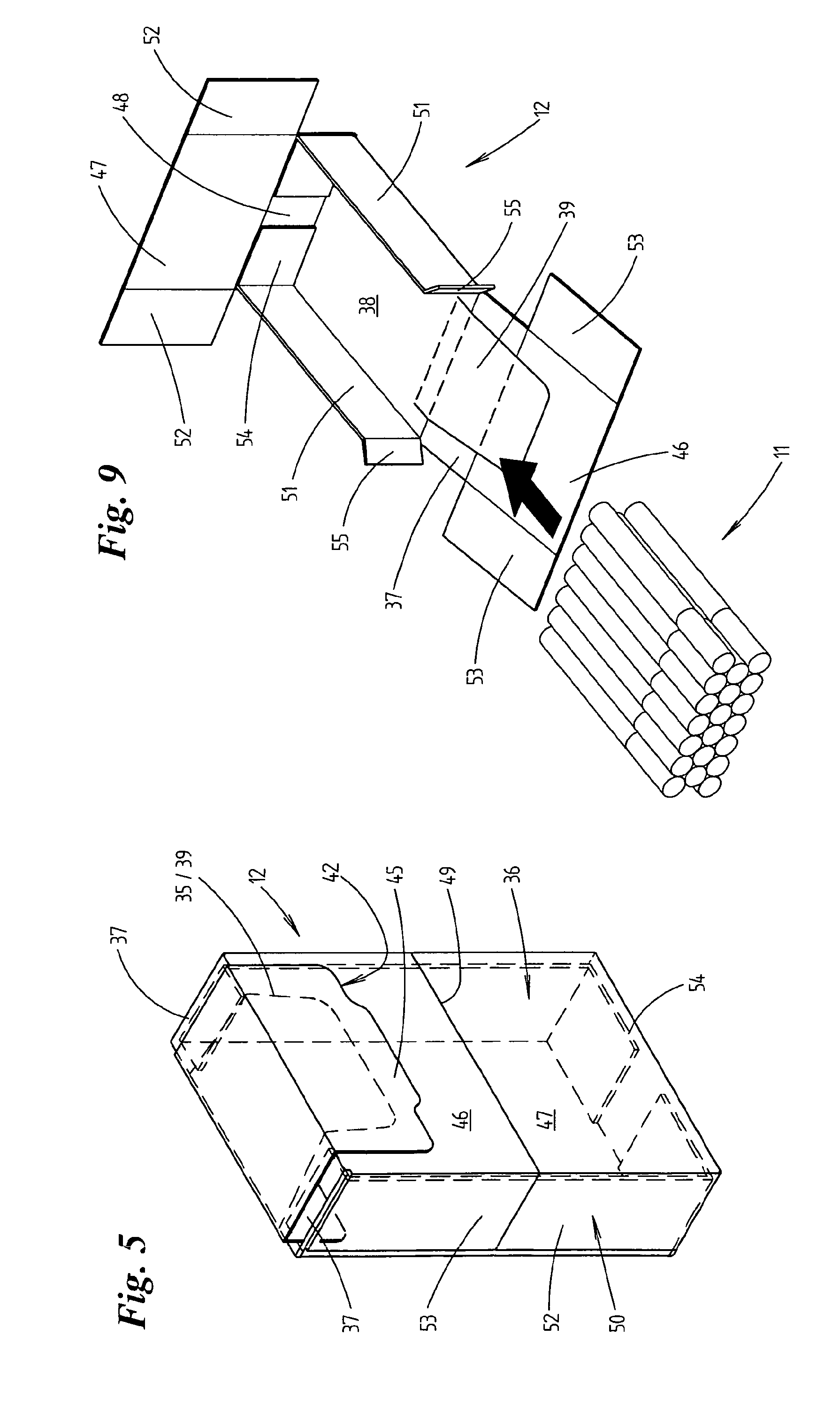 Cigarette pack and process and device for producing it