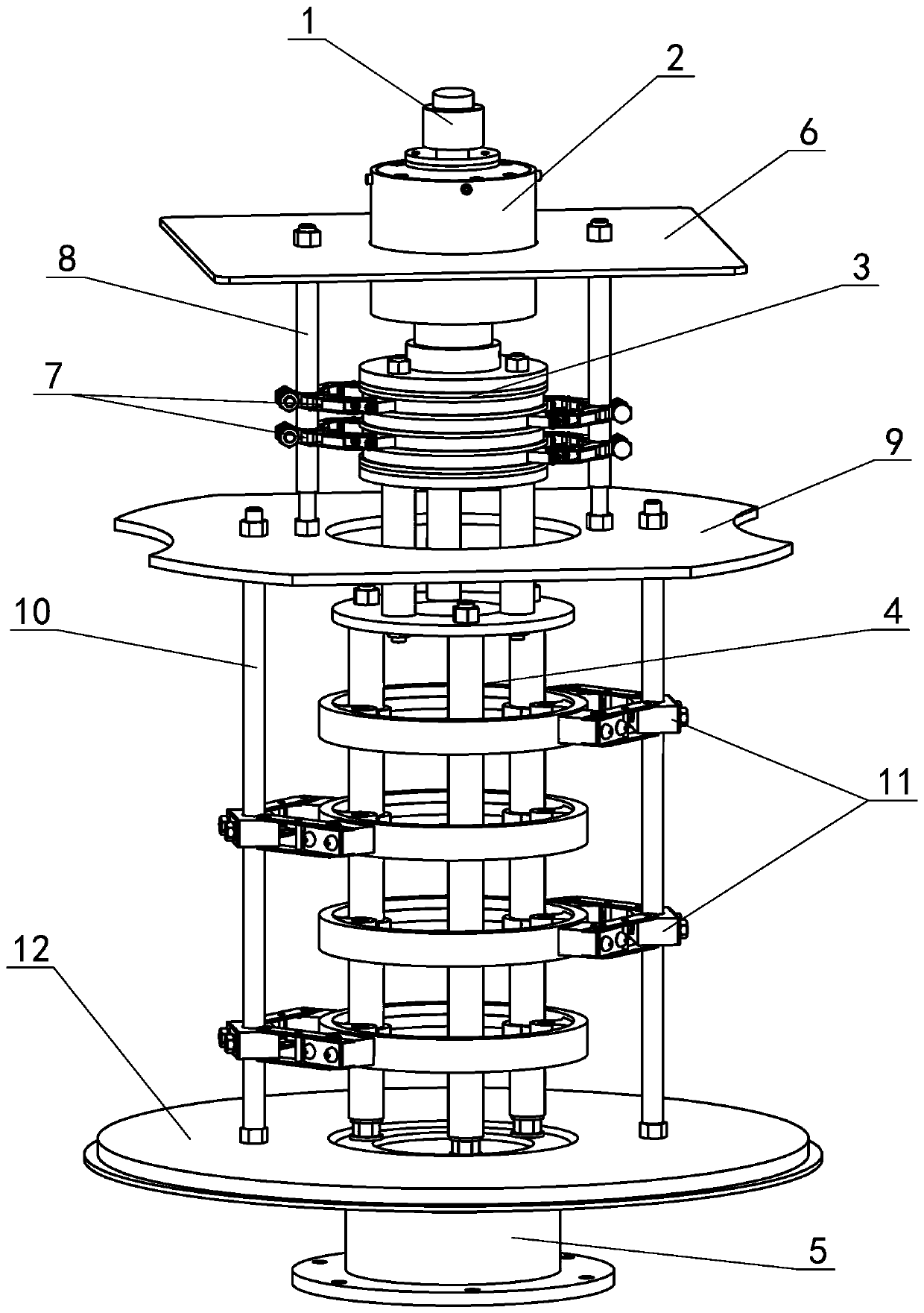 Liquid, power and gas mixed slip ring device