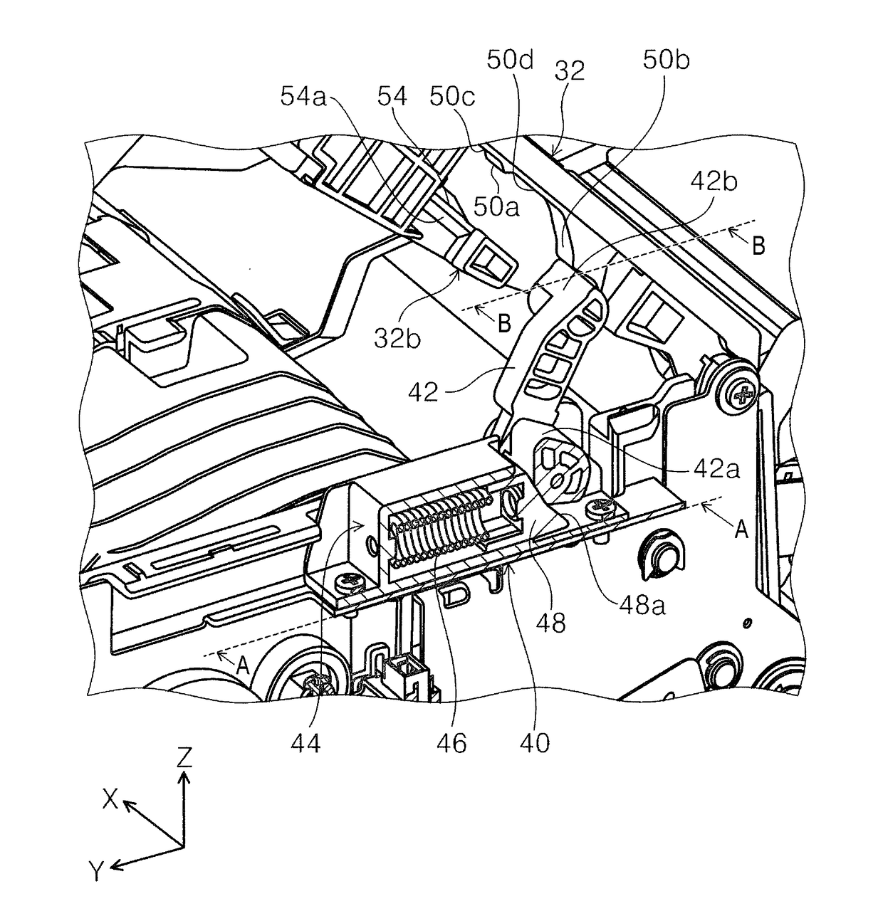 Medium transporting device, image reading apparatus, and opening/closing device