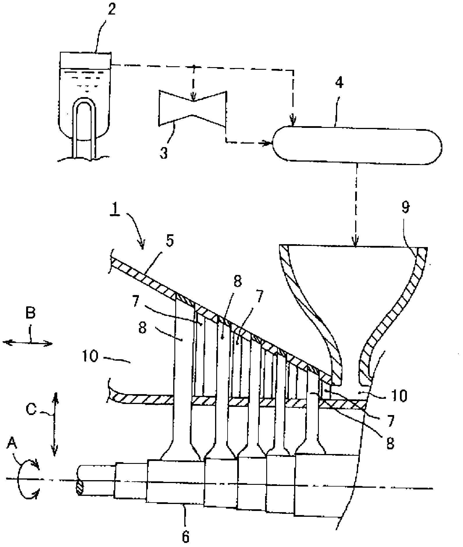 Steam turbine stator blade and steam turbine