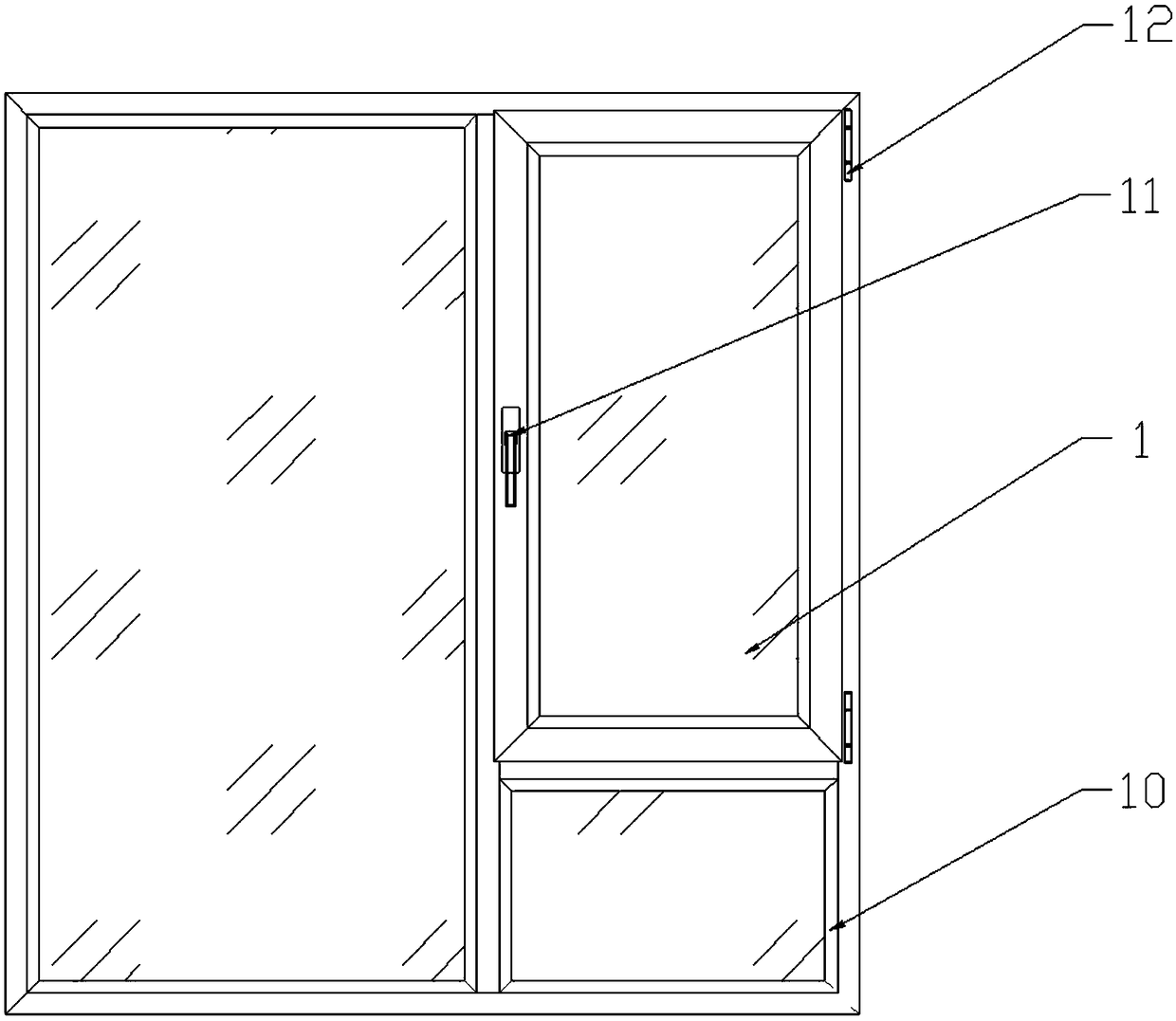 Aluminum-coated glass fiber energy-saving fire-resistant window