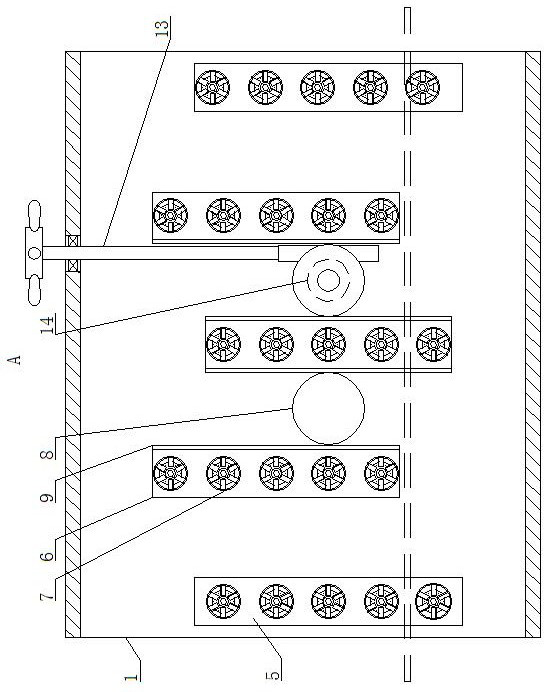 Wire threading and leading device of drying box