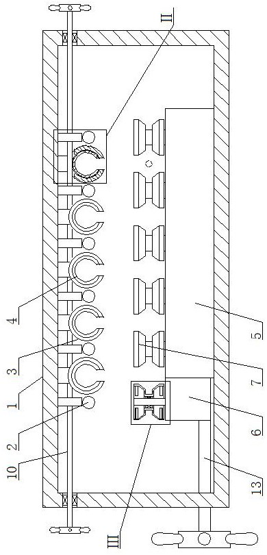 Wire threading and leading device of drying box