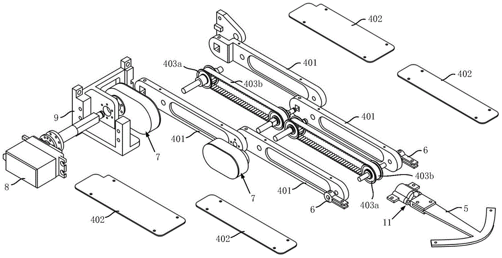 Underwater propelling device based on planetary gear train and synchronous belt transmission mechanism