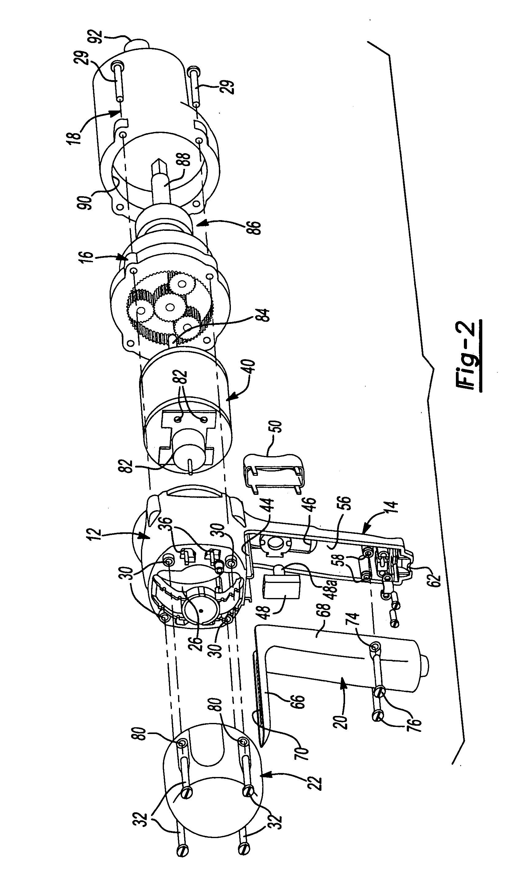 Motor housing and assembly process for power tool